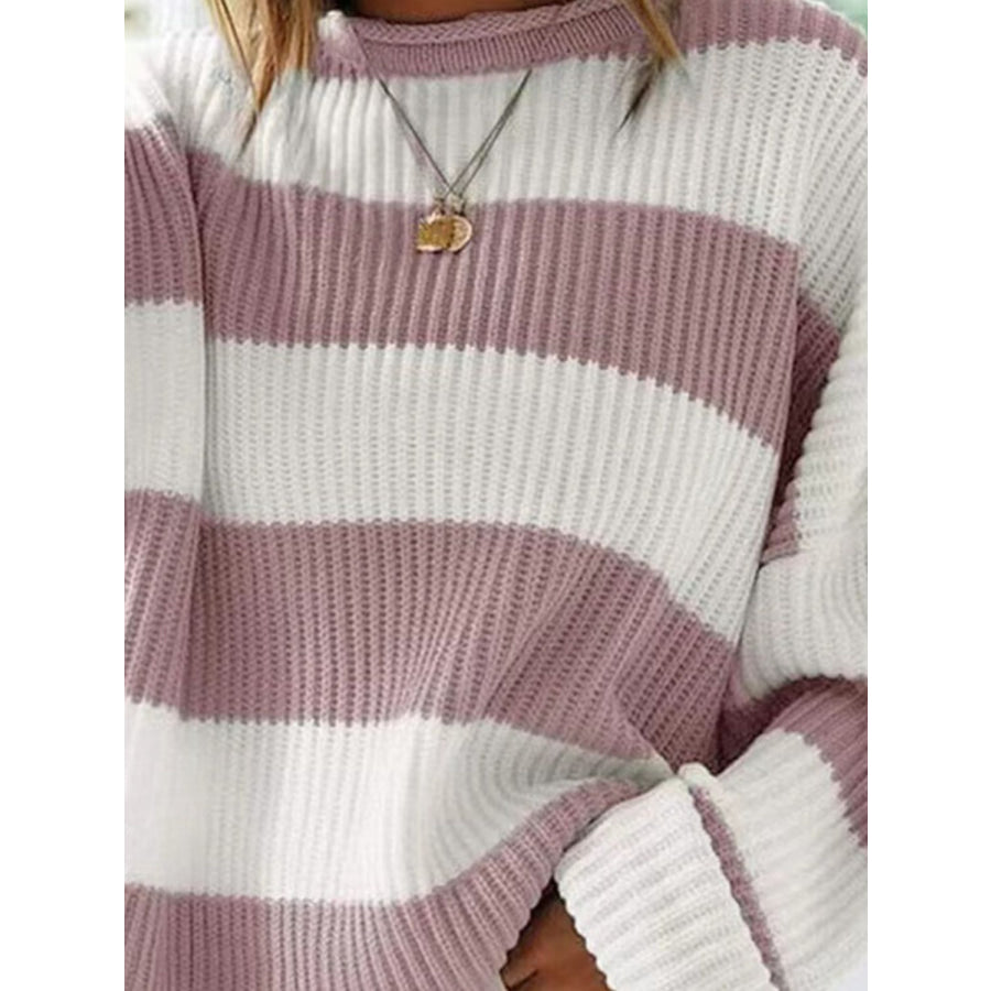 Round Neck Long Sleeve Sweater Apparel and Accessories