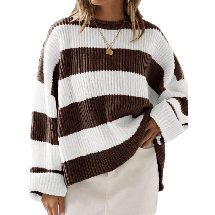 Round Neck Long Sleeve Sweater Apparel and Accessories