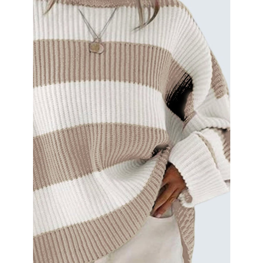 Round Neck Long Sleeve Sweater Apparel and Accessories