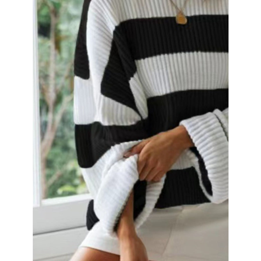 Round Neck Long Sleeve Sweater Apparel and Accessories