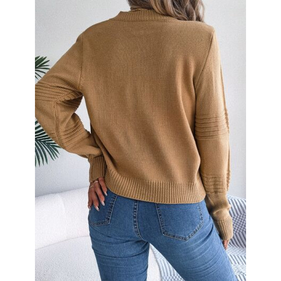 Round Neck Long Sleeve Sweater Apparel and Accessories