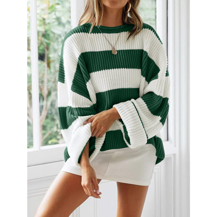 Round Neck Long Sleeve Sweater Apparel and Accessories