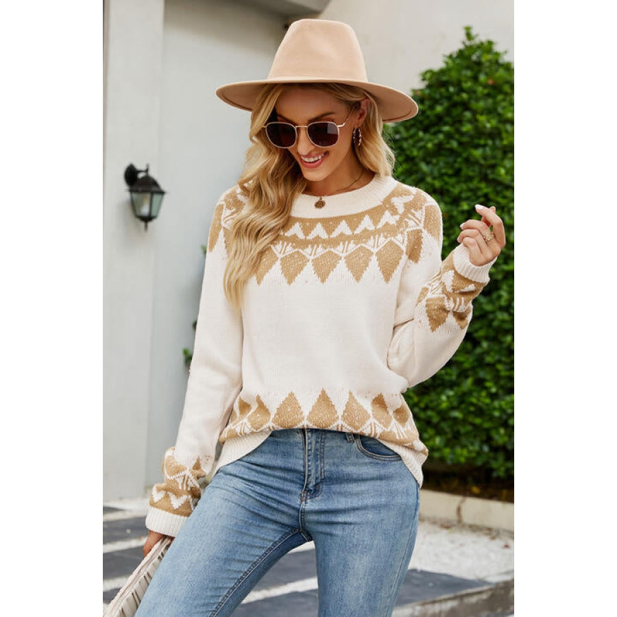 Round Neck Long Sleeve Sweater