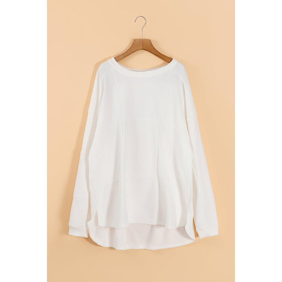 Round Neck Long Sleeve Sweatshirt Apparel and Accessories