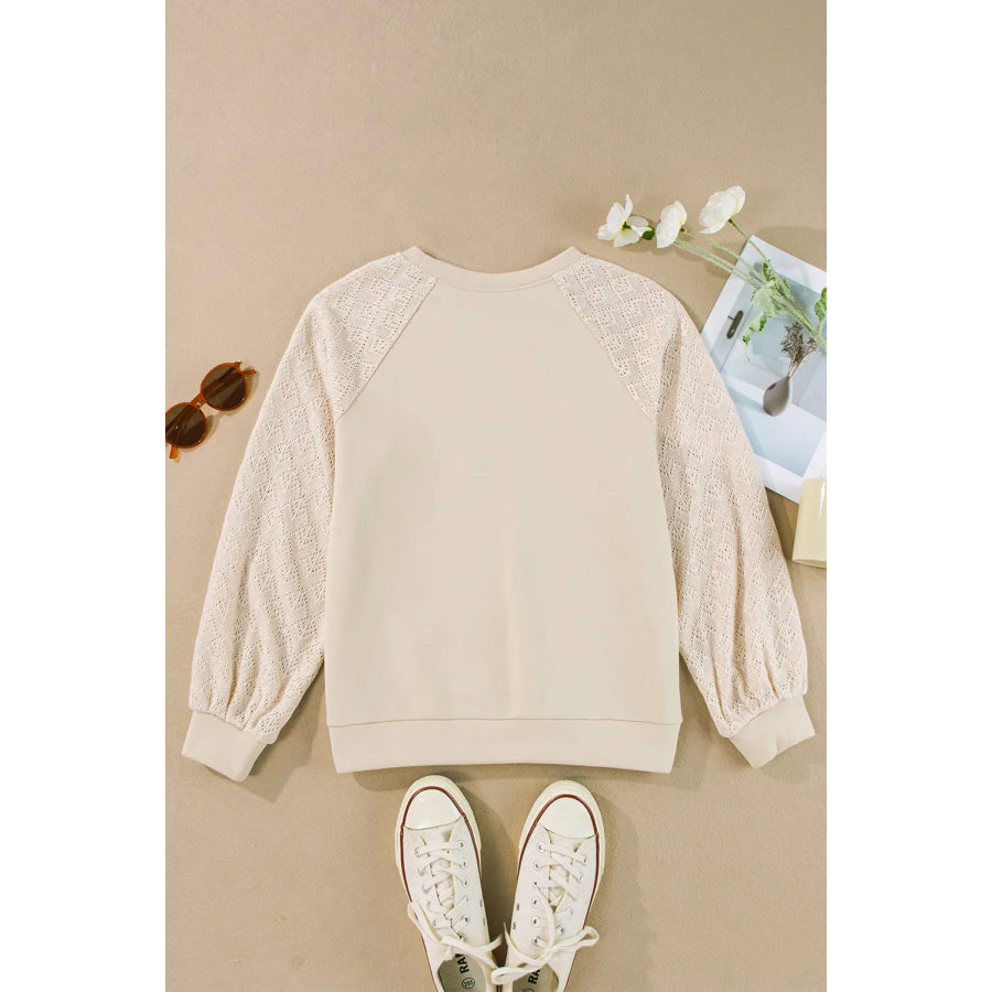 Round Neck Long Sleeve Sweatshirt Apparel and Accessories