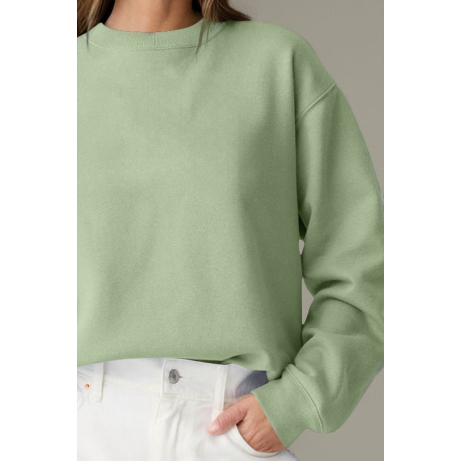 Round Neck Long Sleeve Sweatshirt Apparel and Accessories