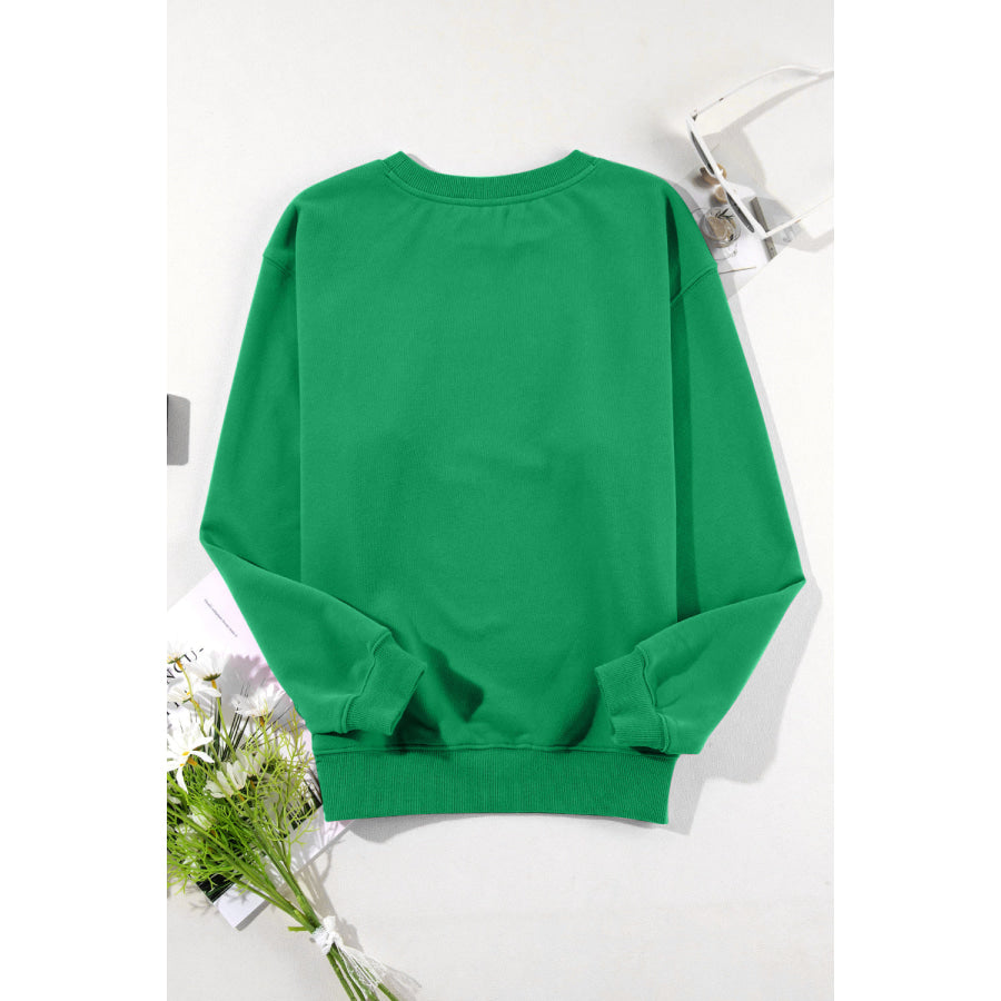 Round Neck Long Sleeve Sweatshirt Apparel and Accessories