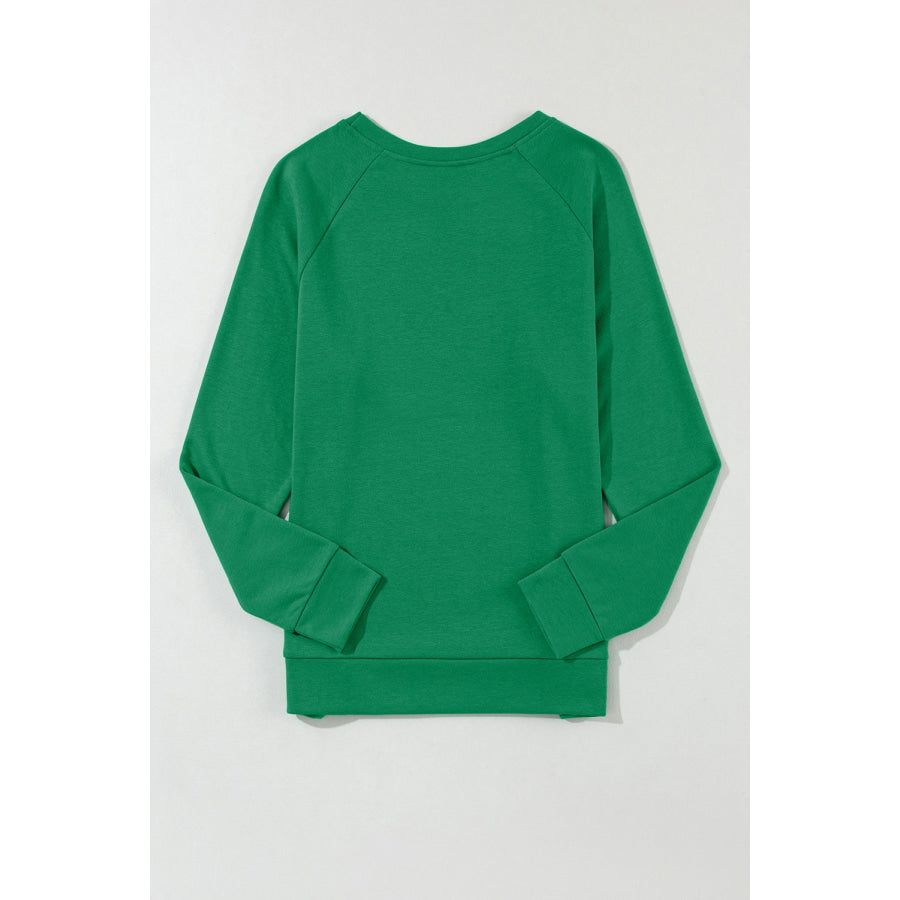Round Neck Long Sleeve Sweatshirt Apparel and Accessories