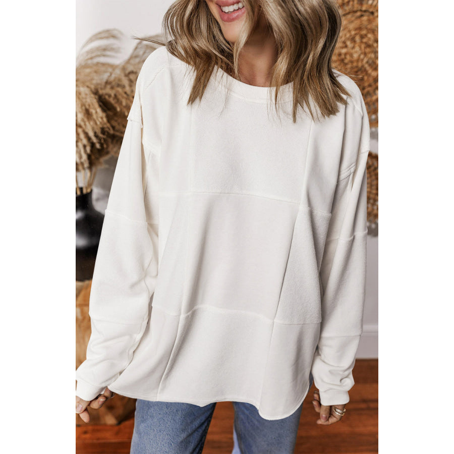 Round Neck Long Sleeve Sweatshirt Apparel and Accessories