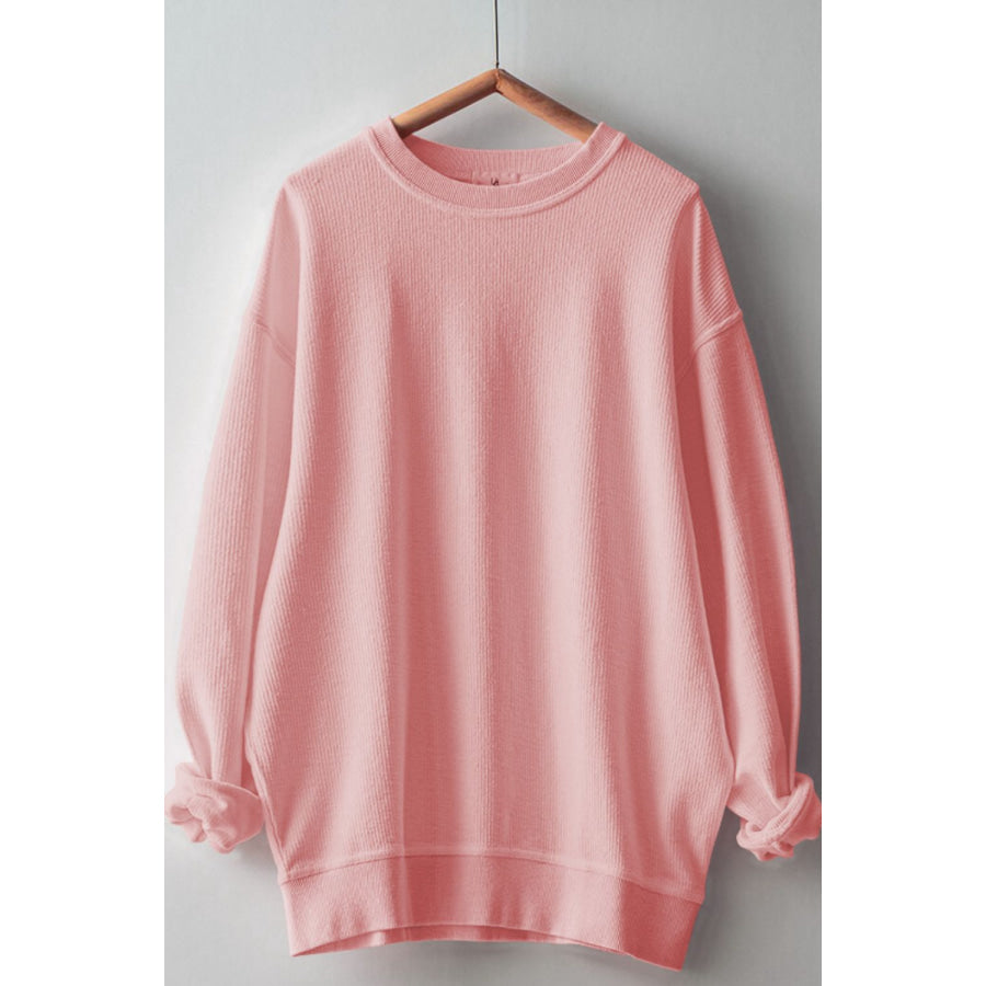 Round Neck Long Sleeve Sweatshirt Apparel and Accessories