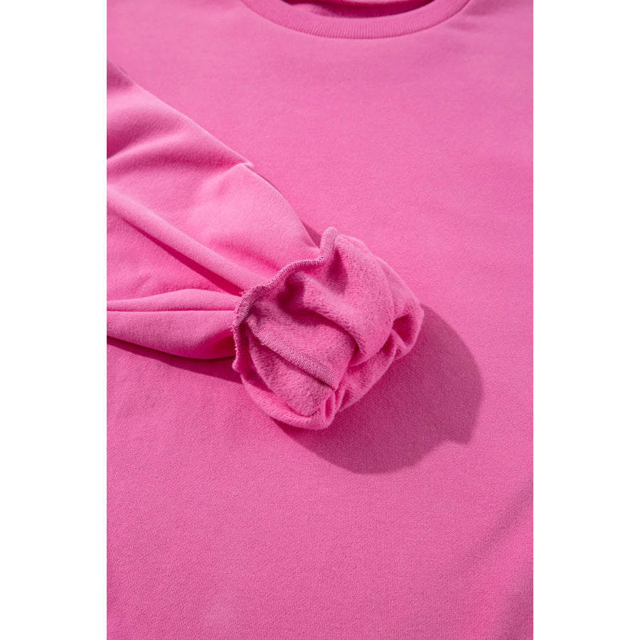 Round Neck Long Sleeve Sweatshirt Apparel and Accessories