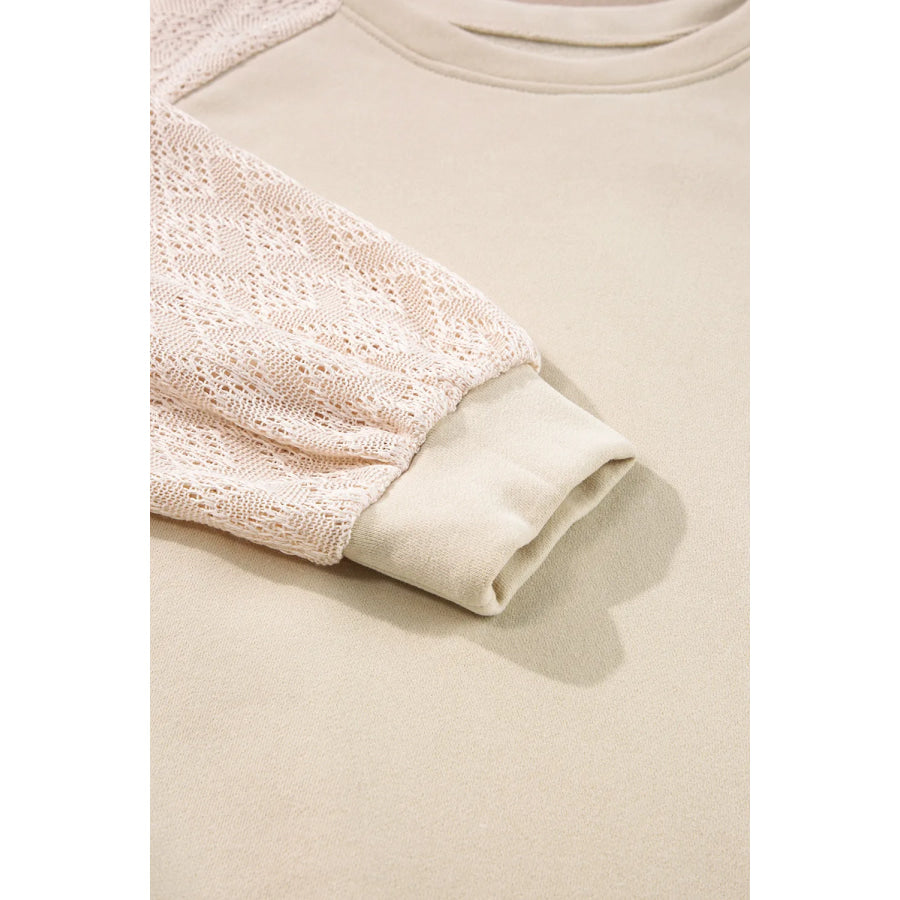 Round Neck Long Sleeve Sweatshirt Apparel and Accessories
