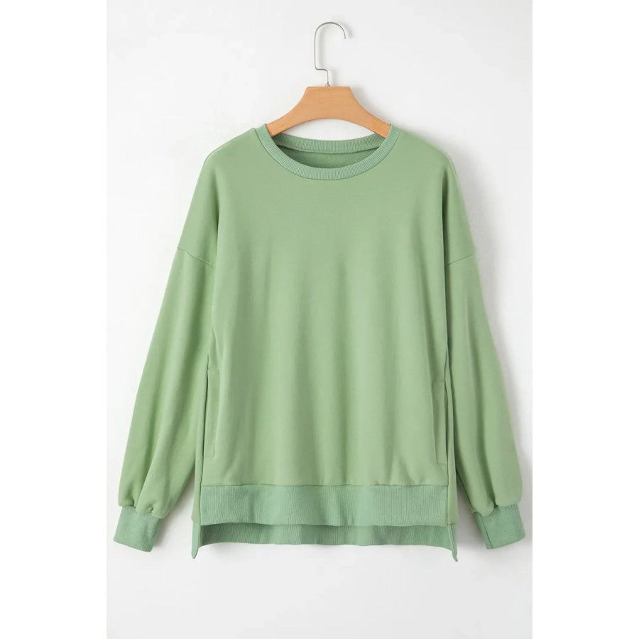 Round Neck Long Sleeve Sweatshirt Apparel and Accessories