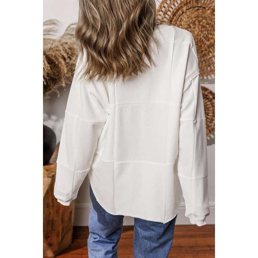 Round Neck Long Sleeve Sweatshirt Apparel and Accessories