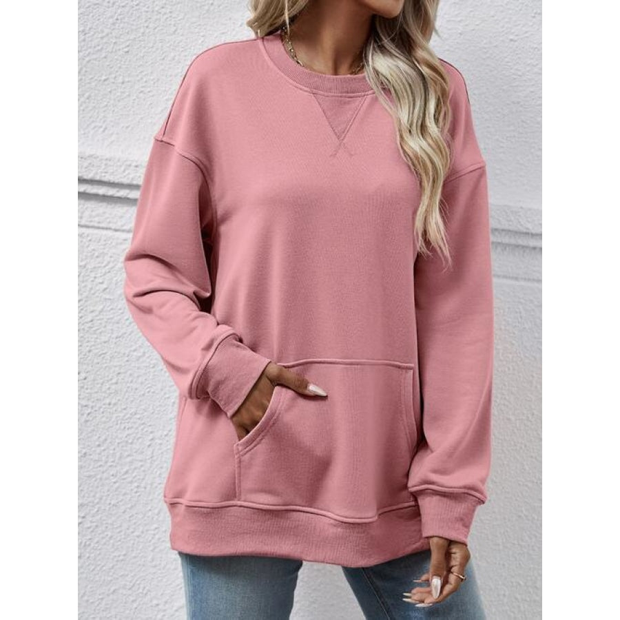 Round Neck Long Sleeve Sweatshirt