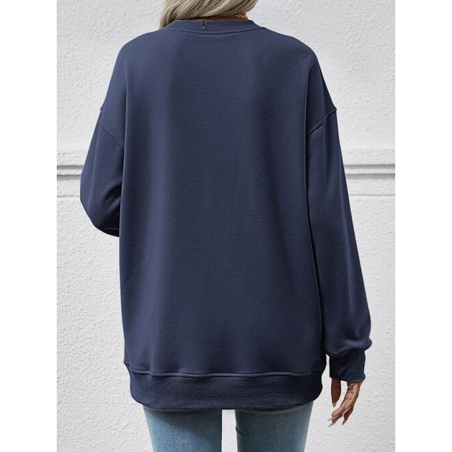 Round Neck Long Sleeve Sweatshirt