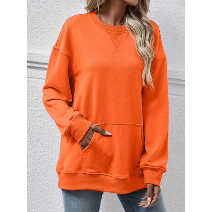 Round Neck Long Sleeve Sweatshirt