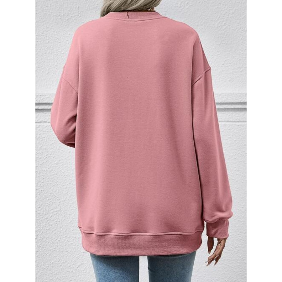 Round Neck Long Sleeve Sweatshirt