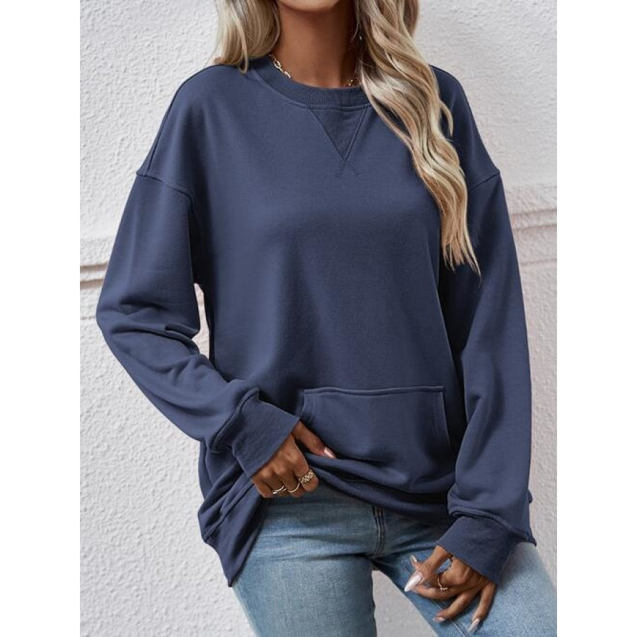 Round Neck Long Sleeve Sweatshirt