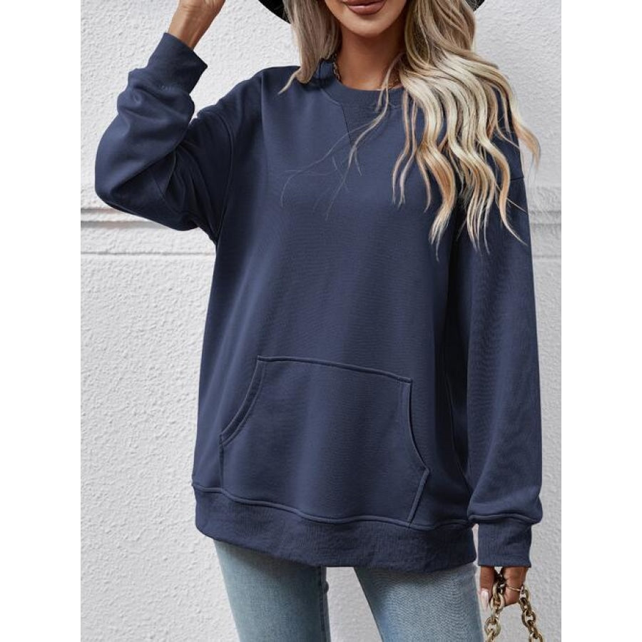 Round Neck Long Sleeve Sweatshirt