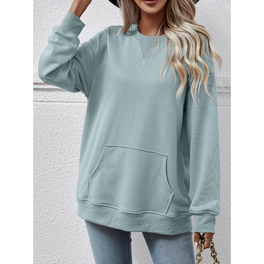 Round Neck Long Sleeve Sweatshirt