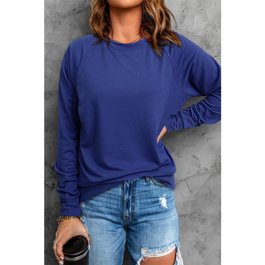 Round Neck Long Sleeve Sweatshirt