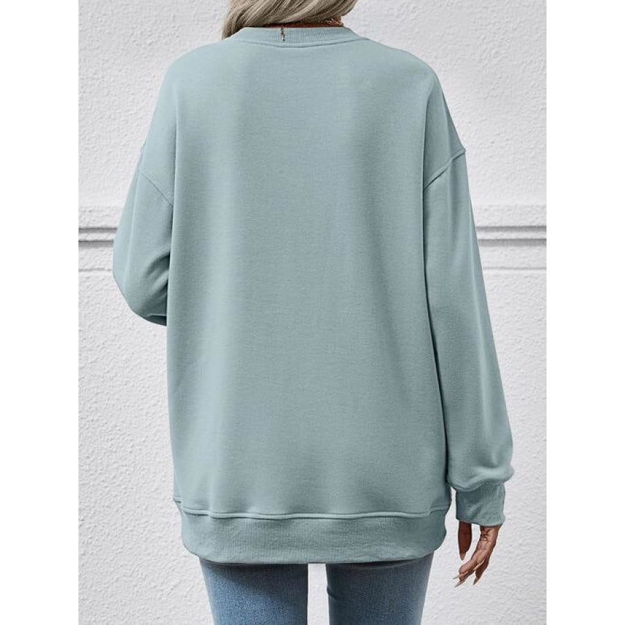 Round Neck Long Sleeve Sweatshirt