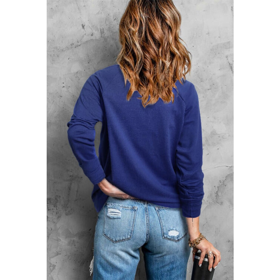 Round Neck Long Sleeve Sweatshirt