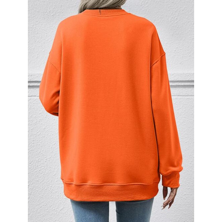 Round Neck Long Sleeve Sweatshirt