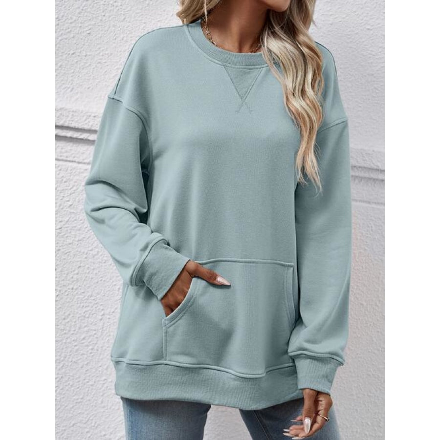 Round Neck Long Sleeve Sweatshirt