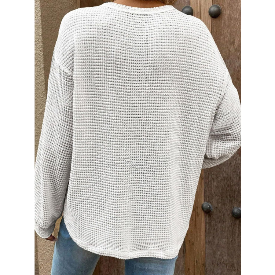 Round Neck Long Sleeve T-Shirt Apparel and Accessories