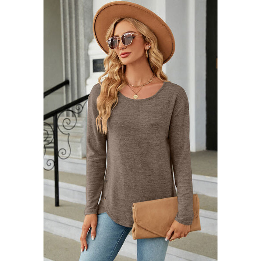 Round Neck Long Sleeve T - Shirt Apparel and Accessories