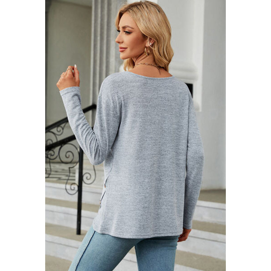Round Neck Long Sleeve T - Shirt Apparel and Accessories
