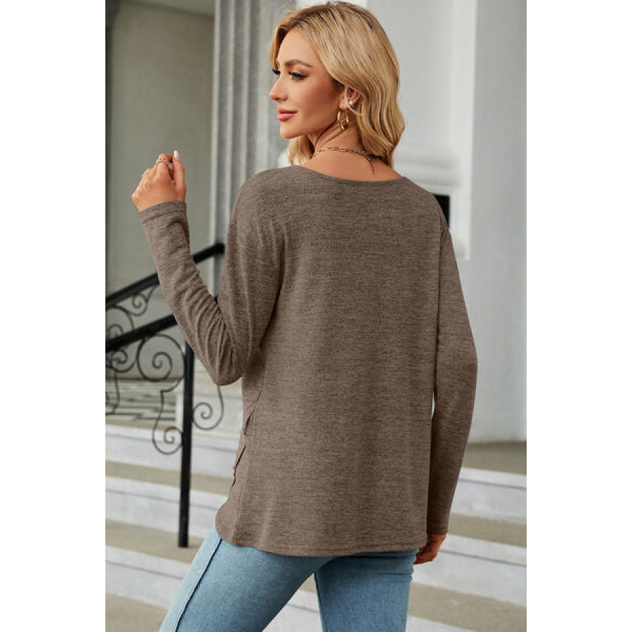Round Neck Long Sleeve T - Shirt Apparel and Accessories