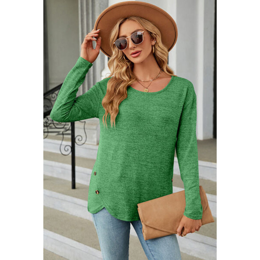 Round Neck Long Sleeve T - Shirt Apparel and Accessories