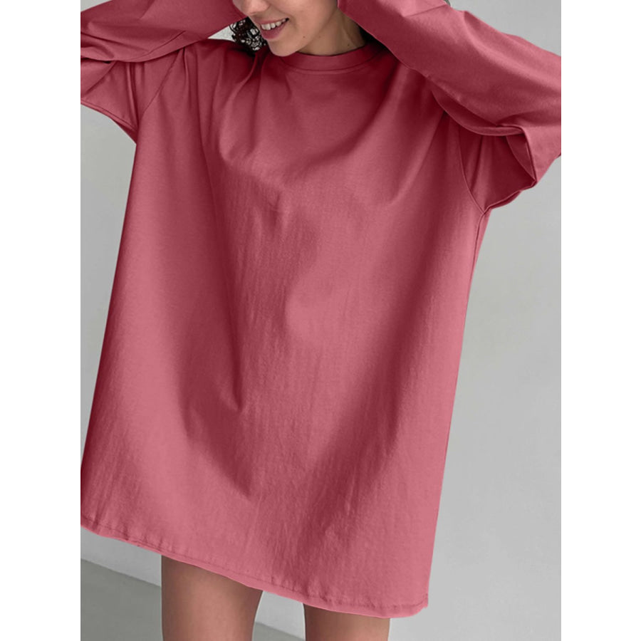 Round Neck Long Sleeve T-Shirt Apparel and Accessories