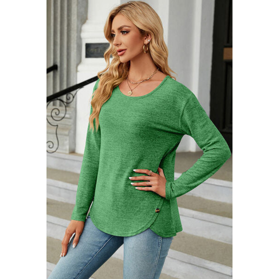 Round Neck Long Sleeve T - Shirt Apparel and Accessories