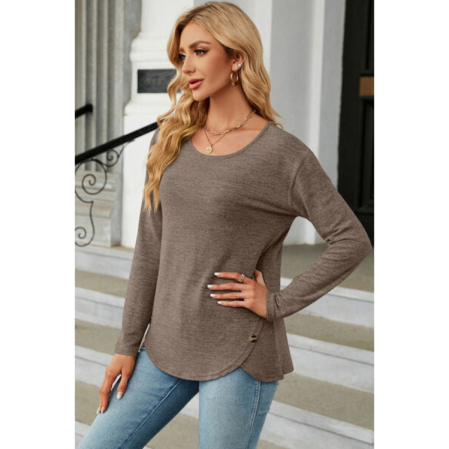 Round Neck Long Sleeve T - Shirt Apparel and Accessories