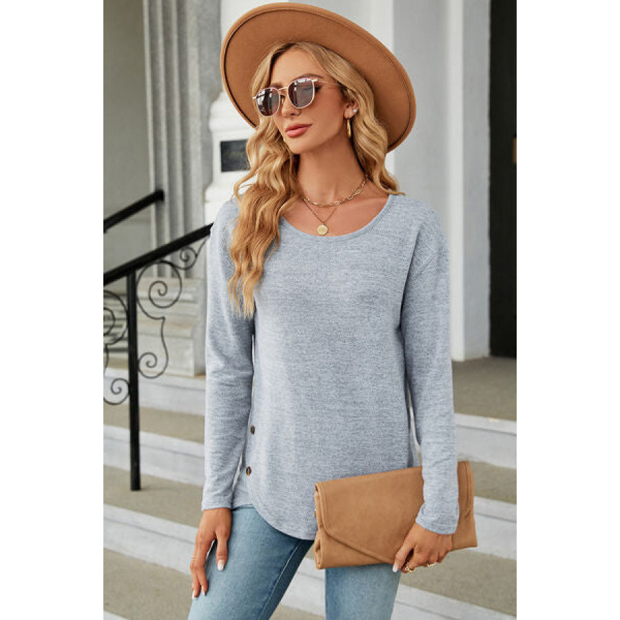 Round Neck Long Sleeve T - Shirt Apparel and Accessories