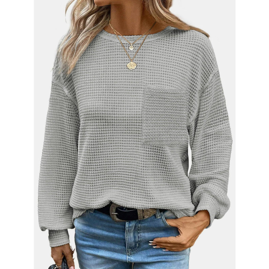 Round Neck Long Sleeve T-Shirt Apparel and Accessories