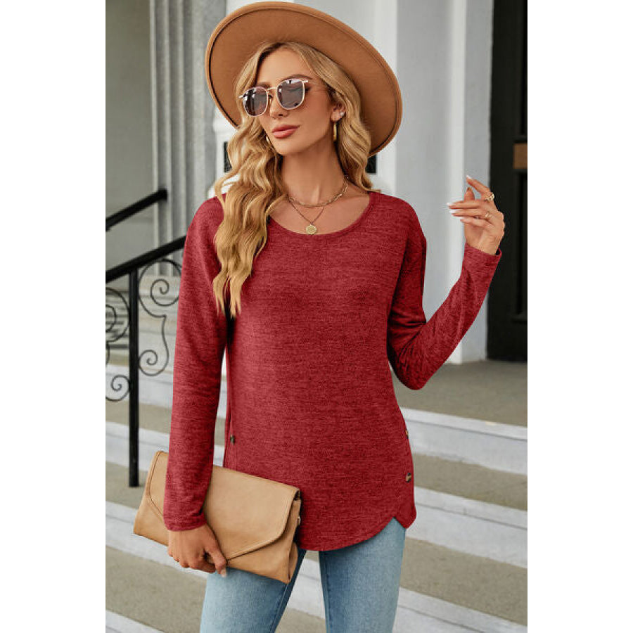 Round Neck Long Sleeve T - Shirt Apparel and Accessories