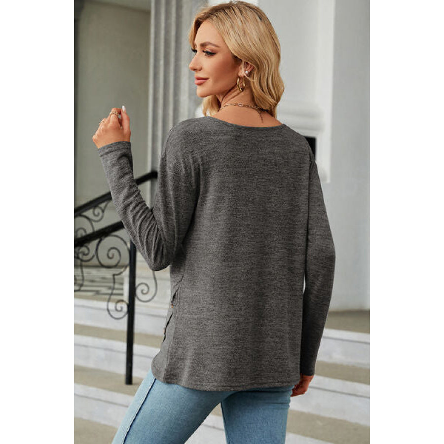 Round Neck Long Sleeve T - Shirt Apparel and Accessories