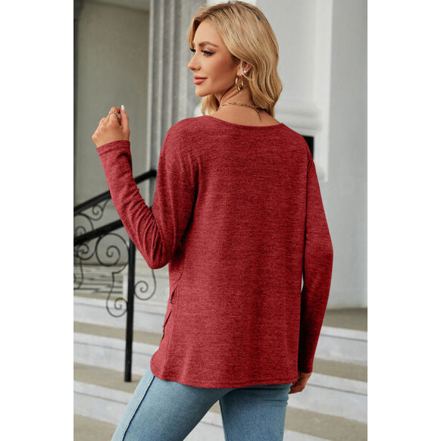 Round Neck Long Sleeve T - Shirt Apparel and Accessories
