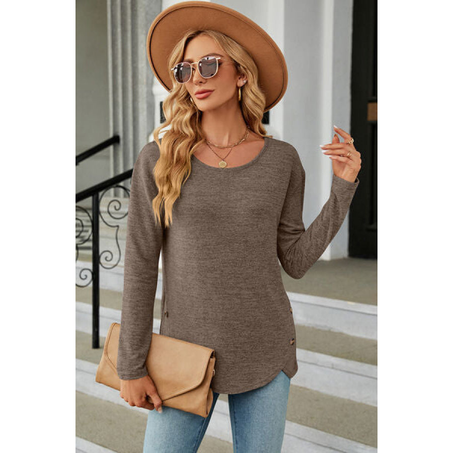 Round Neck Long Sleeve T - Shirt Apparel and Accessories