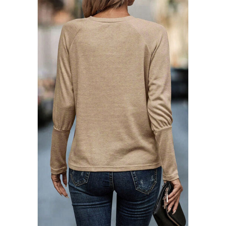 Round Neck Long Sleeve T-Shirt Clothing