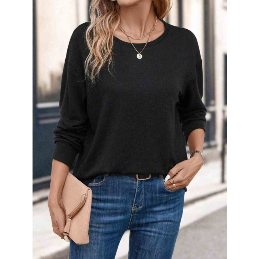 Round Neck Long Sleeve T-Shirt