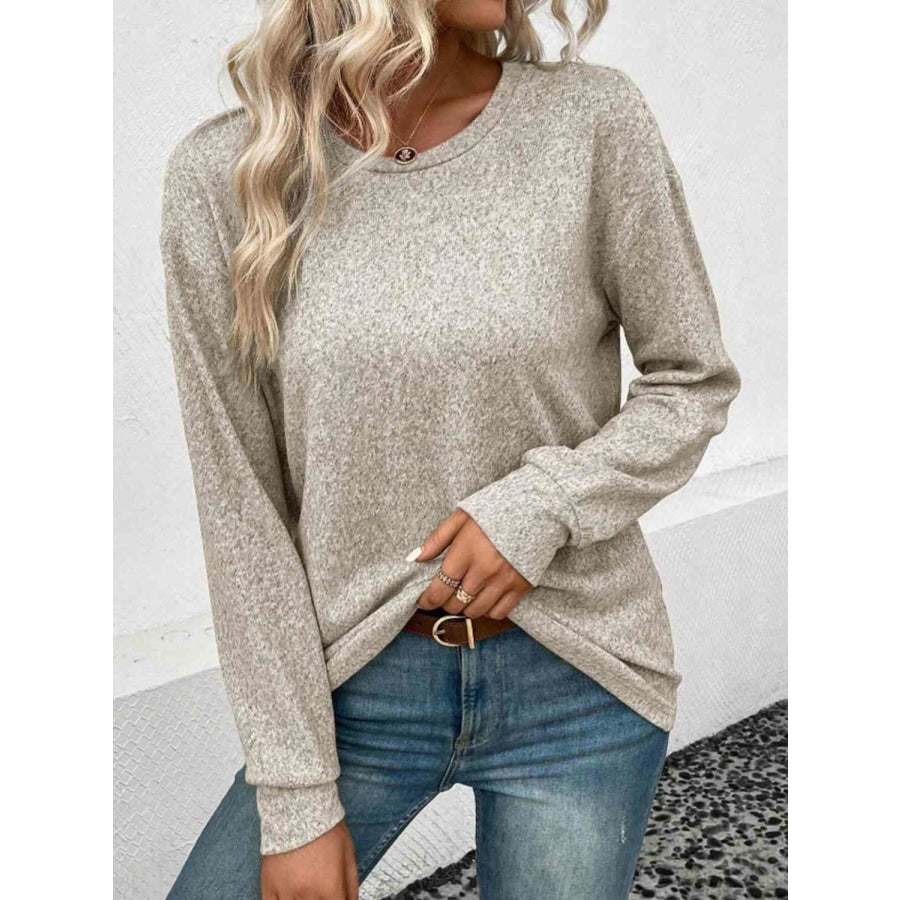 Round Neck Long Sleeve T-Shirt