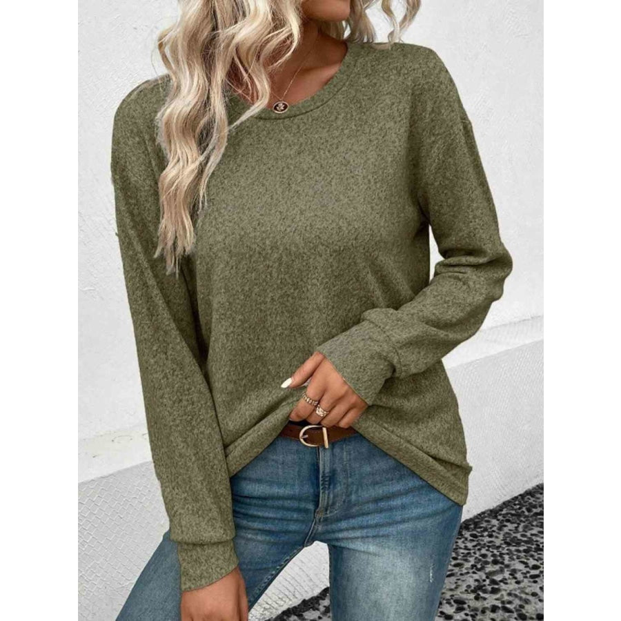 Round Neck Long Sleeve T-Shirt