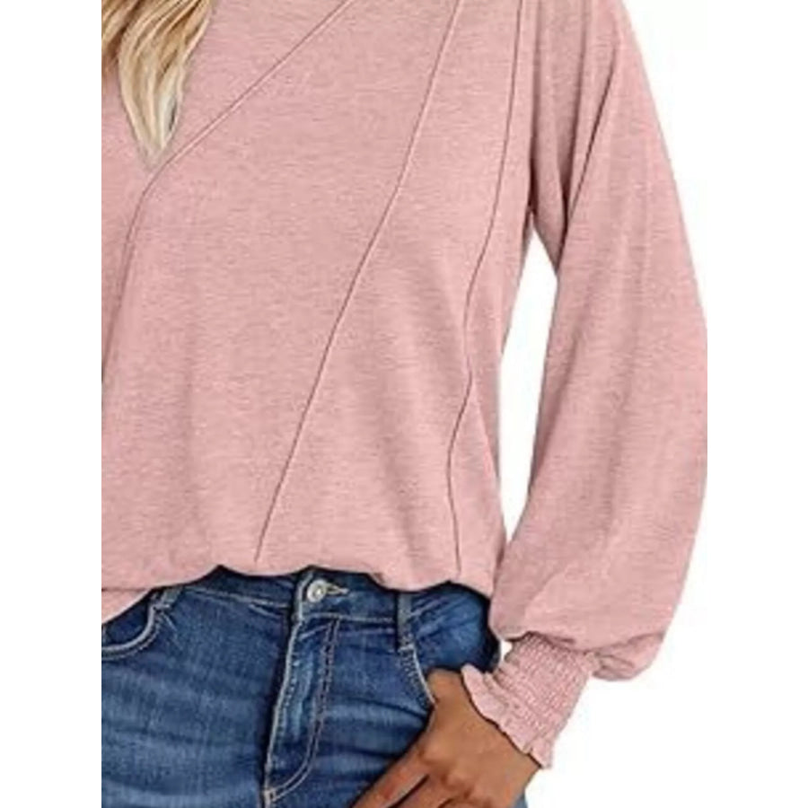 Round Neck Long Sleeve Top Apparel and Accessories
