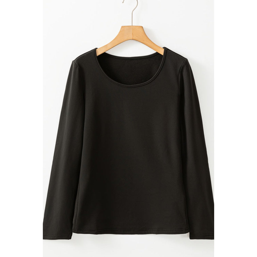 Round Neck Long Sleeve Top Apparel and Accessories